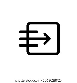 Delivery simple icon isolated on white background.
