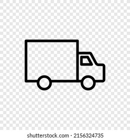 Delivery simple icon vector. Flat design. Transparent grid.