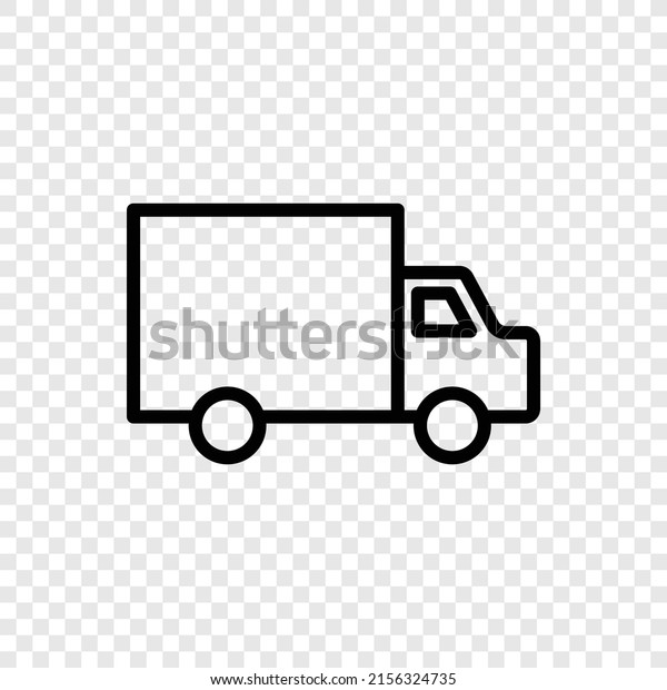 Delivery simple icon vector. Flat design.\
Transparent grid.