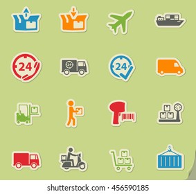 Delivery simply symbol for web icons and user interface