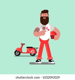 Delivery sketch boy