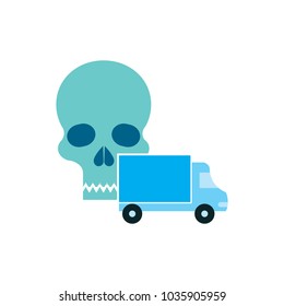 Delivery Skull Logo Icon Design