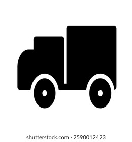 Delivery solid icon with a simple and bold design. Perfect for shipping, logistics, and transportation graphics.