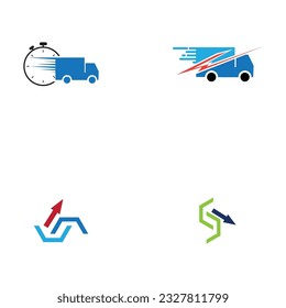 Delivery solution logo design,Delivery service, Delivery express logo design,Delivery man courier holding box,Logo design vector template Negative