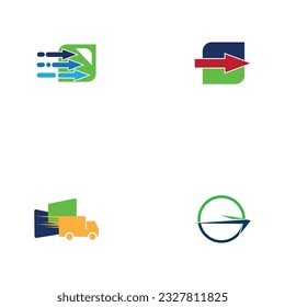 Delivery solution logo design,Delivery service, Delivery express logo design,Delivery man courier holding box,Logo design vector template Negative