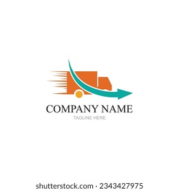 Delivery solution logo design,Delivery service, Delivery express logo design,Delivery man courier holding box,Logo design vector template Negative