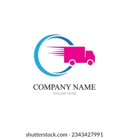 Delivery solution logo design,Delivery service, Delivery express logo design,Delivery man courier holding box,Logo design vector template Negative