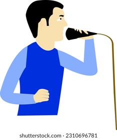 entrega de la voz en la ilustración vectorial de un lugar público