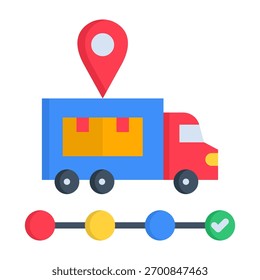 Delivery Status Icon Flat Style Vector Illustration
