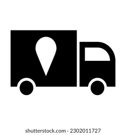 Diseño de iconos de glifo del vector de estado de entrega