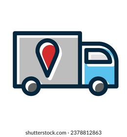 Iconos De Colores Oscuros Rellenados Con El Vector De Estado De Entrega Para Uso Personal Y Comercial.
