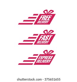delivery stickers set