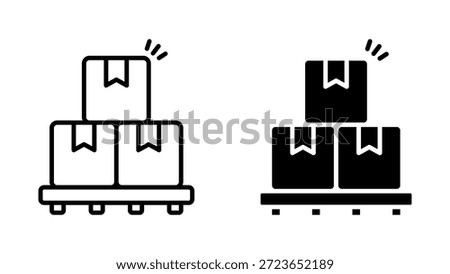 Delivery stock icon set. suitable for use in web design, mobile applications, and other graphic design projects. This icon represents delivery, logistics, or storage concepts.