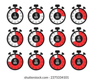 Delivery. Stopwatch. Online express delivery service, online order tracking. Vector illustration