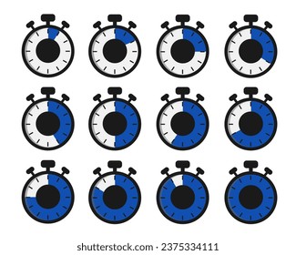 Delivery. Stopwatch. Online express delivery service, online order tracking. Vector illustration