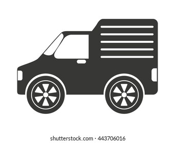 delivery style car isolated icon design
