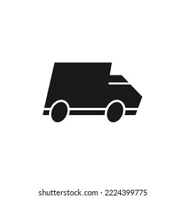 Delivery symbol vector with car silhouette