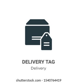 Delivery tag vector icon on white background. Flat vector delivery tag icon symbol sign from modern delivery collection for mobile concept and web apps design.
