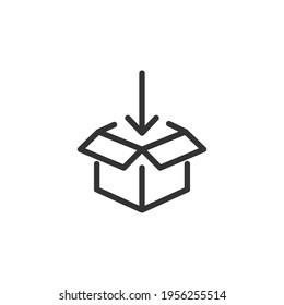 Delivery thin line icon. Symbol in trendy outline style. Premium design for web and apps. Perfect for UI. 
