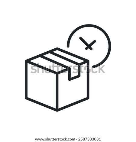 Delivery thin line icons. Perfect pixel on transparent background 