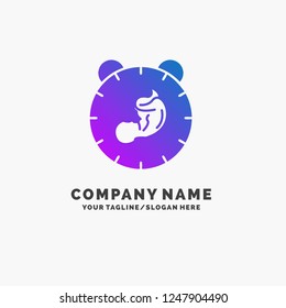 delivery, time, baby, birth, child Purple Business Logo Template. Place for Tagline.