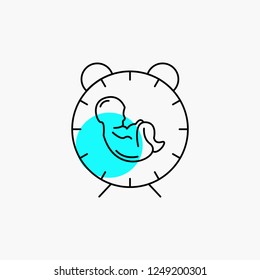 delivery, time, baby, birth, child Line Icon