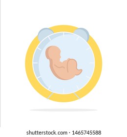 delivery, time, baby, birth, child Flat Color Icon Vector. Vector Icon Template background