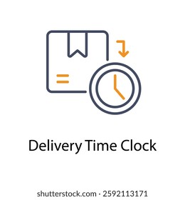 Delivery Time Clock icons vector stock illustration.