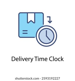 Delivery Time Clock icons vector stock illustration.