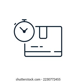 Delivery time concept. Vector icon isolated on white background.