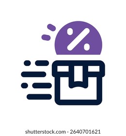 delivery time duotone icon. Sleek and modern vector icon for websites, mobile apps, marketing materials, and corporate design. Fully scalable and ready to use.