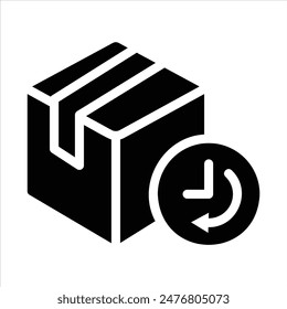 tiempo de entrega en estilo de diseño plano