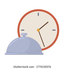 Delivery in time flat icon. Delivery illustration. Vector.