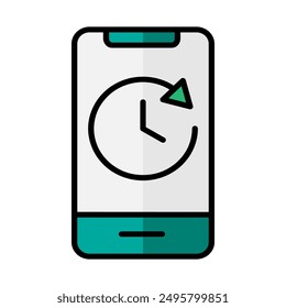 Delivery time flat icon. ship, online shop, transport. suitable for interfaces, websites, UI and mobile applications.