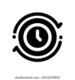 Icono de glifo de tiempo de entrega. Icono de Vector fuerte y sólido para Sitios web, interfaces móviles, presentaciones y marca visual. Alta calidad y fácil de editar.