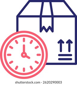 Lieferzeit Symbol Farbe Vektorgrafik
