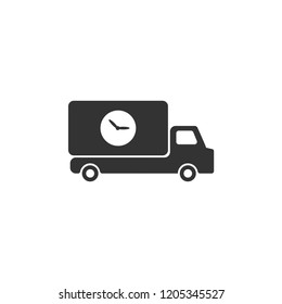 Delivery time. Icon Flat