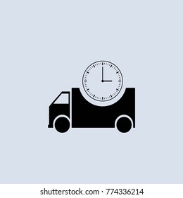 Delivery time icon flat