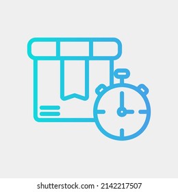 Delivery time icon in gradient style about black friday, use for website mobile app presentation