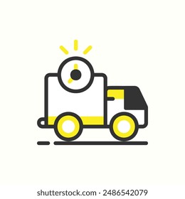 delivery time icon, isolated colored icon theme ecommerce