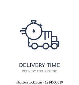 Delivery Time icon. Delivery Time linear symbol design from Delivery and logistic collection.