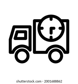 delivery time icon or logo isolated sign symbol vector illustration - high quality black style vector icons
