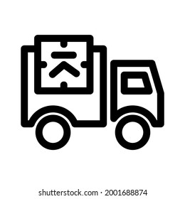 icono de tiempo de entrega o logotipo símbolo de signo aislado ilustración vectorial - iconos vectoriales de estilo negro de alta calidad
