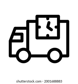 delivery time icon or logo isolated sign symbol vector illustration - high quality black style vector icons
