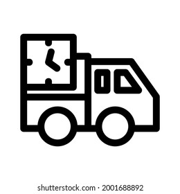 delivery time icon or logo isolated sign symbol vector illustration - high quality black style vector icons
