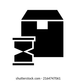 delivery time icon or logo isolated sign symbol vector illustration - high quality black style vector icons
