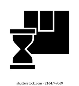 delivery time icon or logo isolated sign symbol vector illustration - high quality black style vector icons
