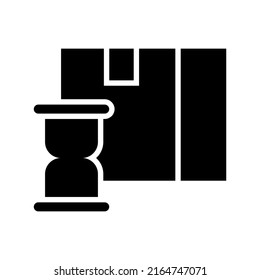 delivery time icon or logo isolated sign symbol vector illustration - high quality black style vector icons

