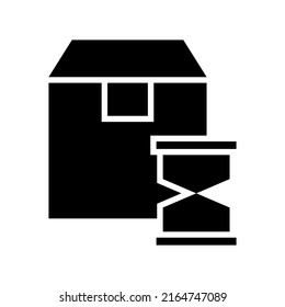 icono de tiempo de entrega o logotipo símbolo de signo aislado ilustración vectorial - iconos vectoriales de estilo negro de alta calidad
