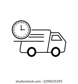 Icono de Tiempo de entrega. Concepto del logotipo del tiempo de entrega de moda en fondo blanco.eps